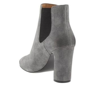 New Gray Suede Booties Banana Republic